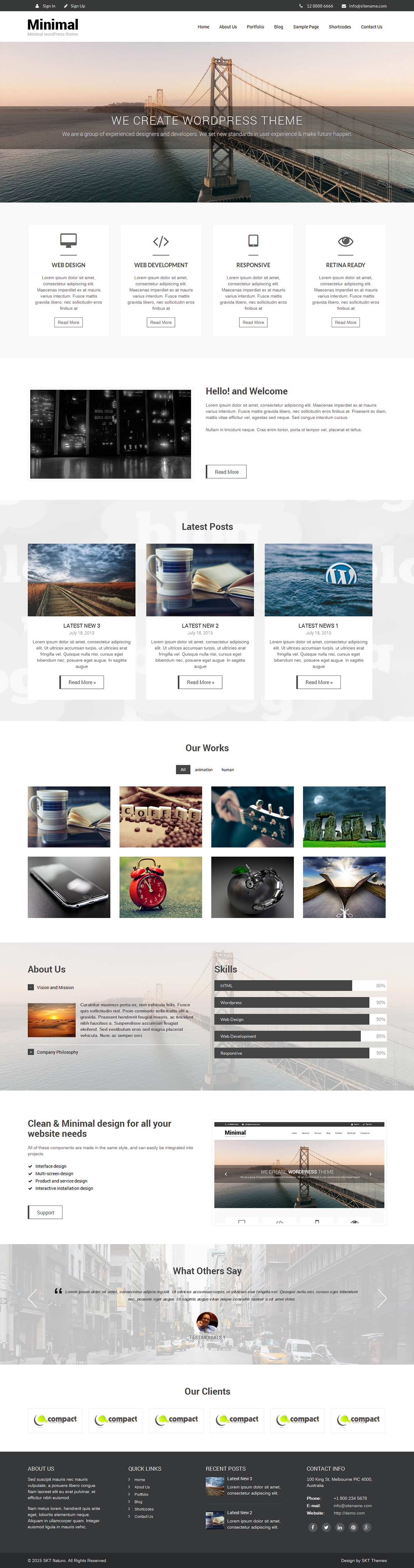 Entry 182591 in Clean Minimal WordPress Theme by SKT Themes