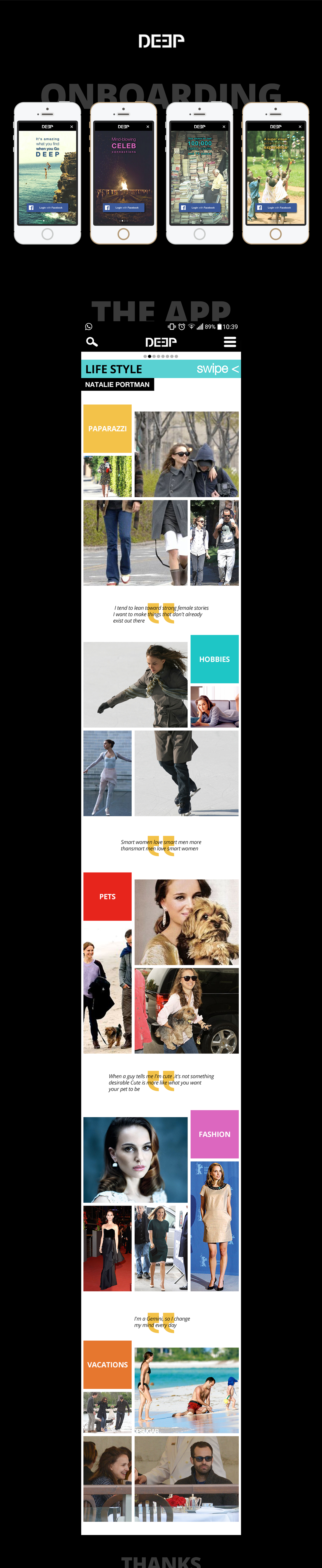 Entry 147398 in DEEP mobile magazine app - onboarding & life style page by Itav Ben Tal