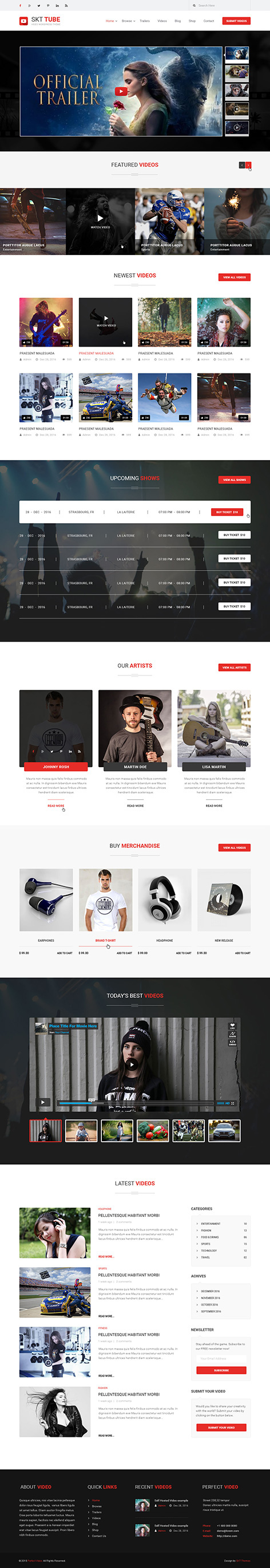 Entry 182363 in SKT Tube by SKT Themes