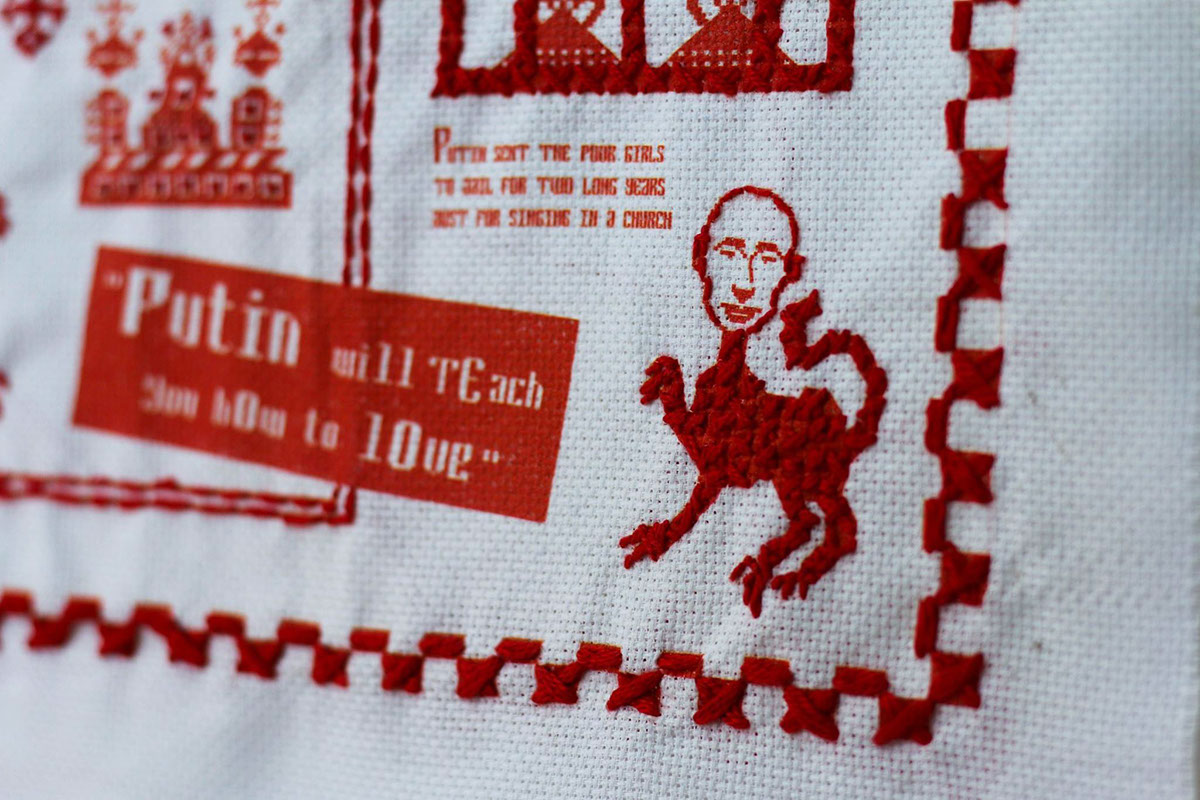 Entry 189416 in Pussy riot Vs Putin embroidered comics. by Jenny&#39;s Designs