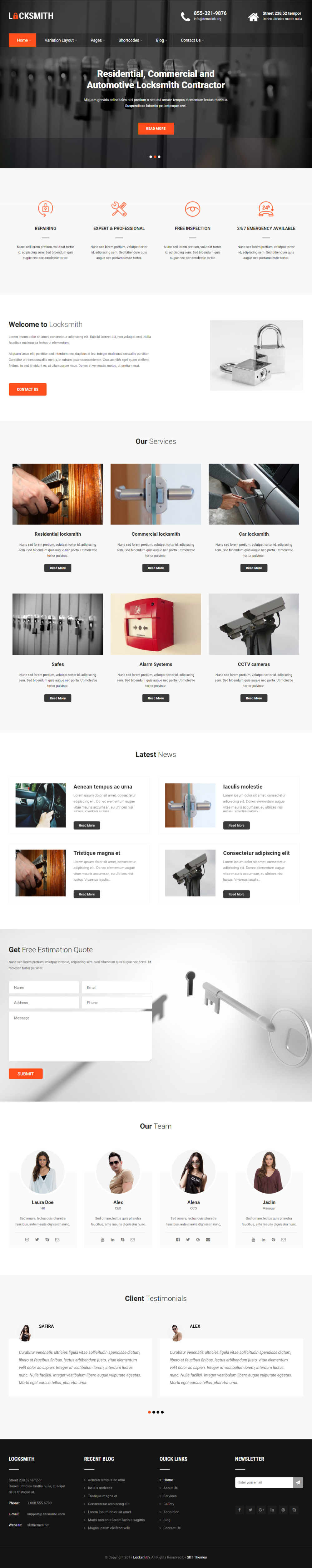 Entry 182302 in Locksmith WordPress theme by SKT Themes