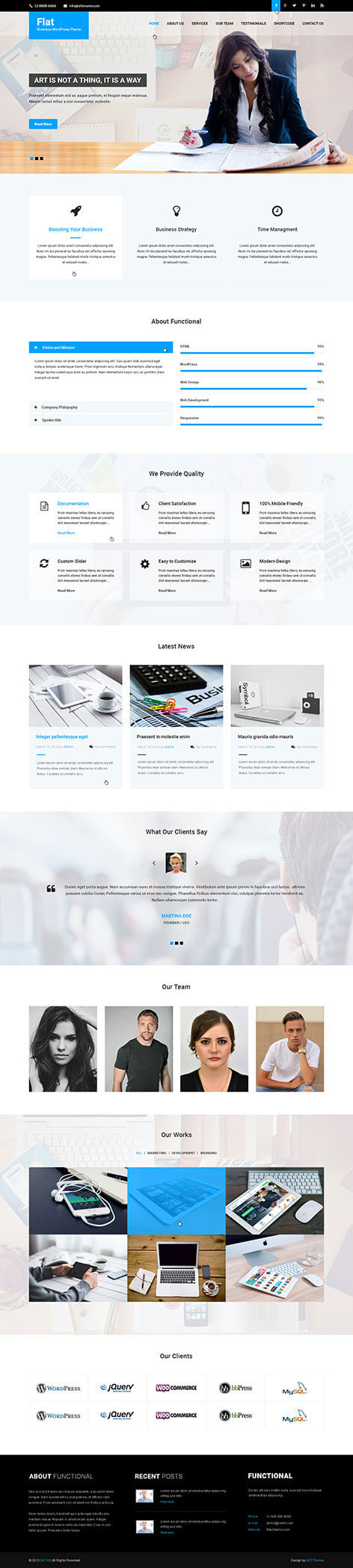 Entry 182520 in Flat WordPress theme by SKT Themes