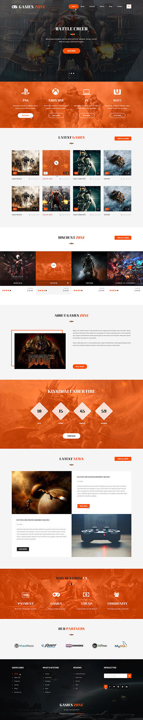 Entry 182345 in Game Developer WordPress theme by SKT Themes
