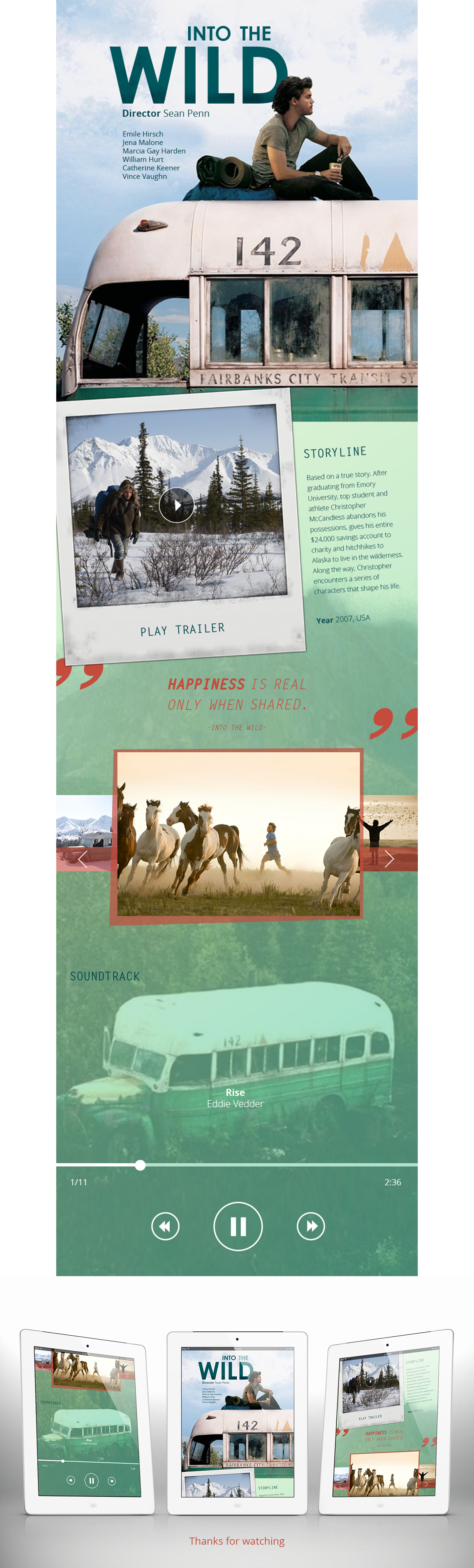 Entry 147396 in Ipad movie page - INTO THE WILD by Itav Ben Tal