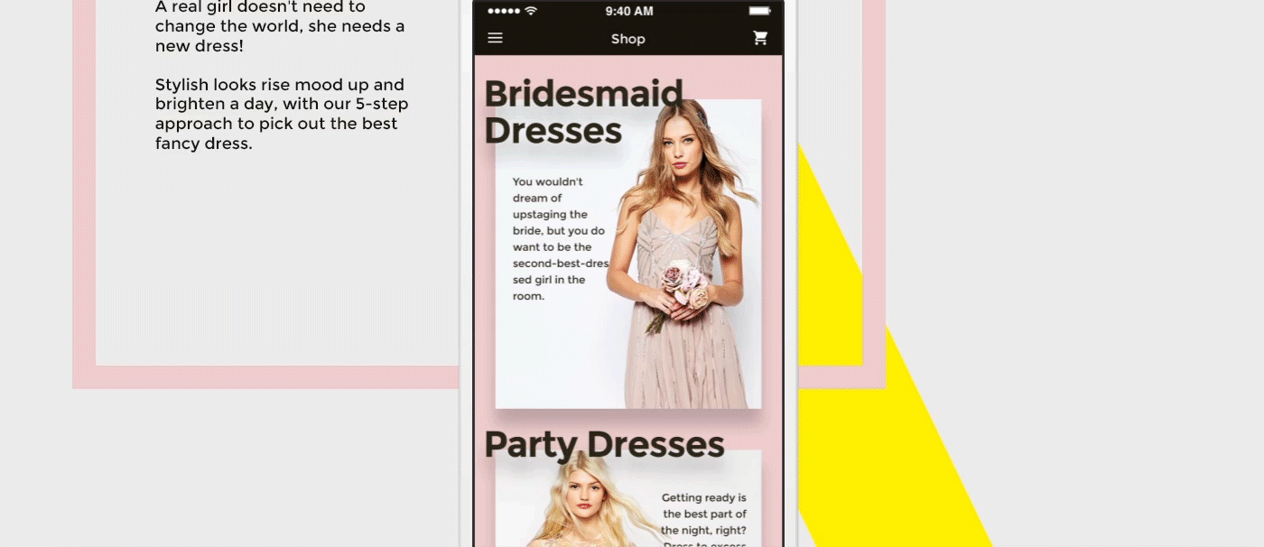 Entry 80801 in Re/dress. E-commerce mobile app for dress lovers by SteelKiwi Inc.