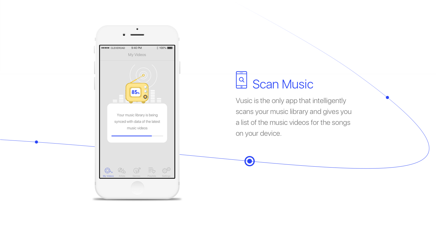 Entry 134179 in Vusic App Redesign by Cleveroad US