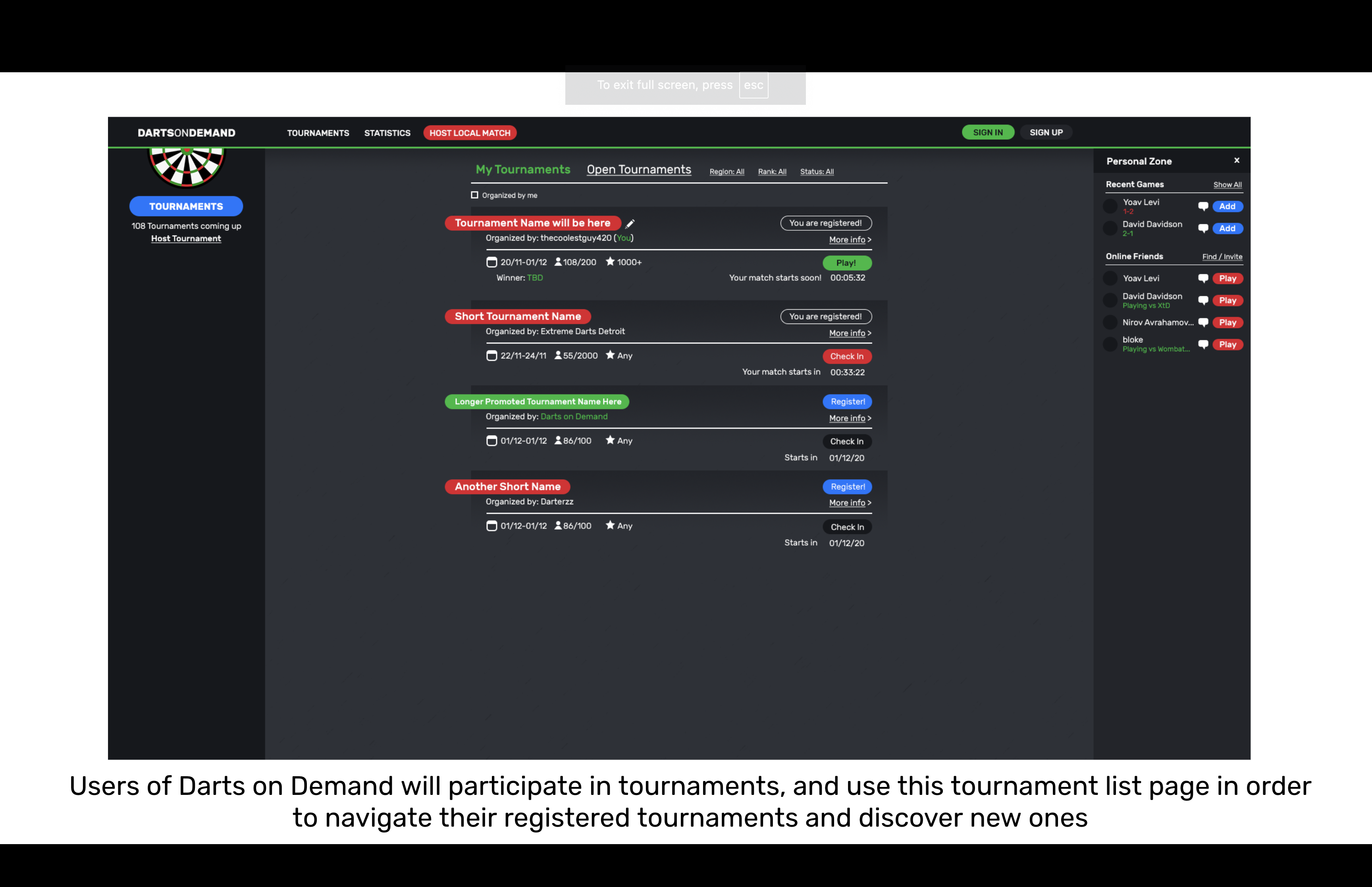 Entry 315722 in Darts on Demand by Levino Tech