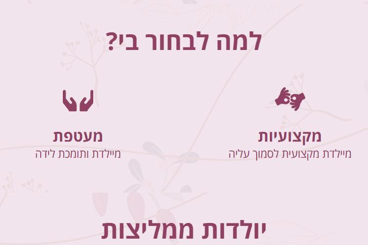 Open Zoomed Related Entry אתר מעוצב למיילדת פרטית