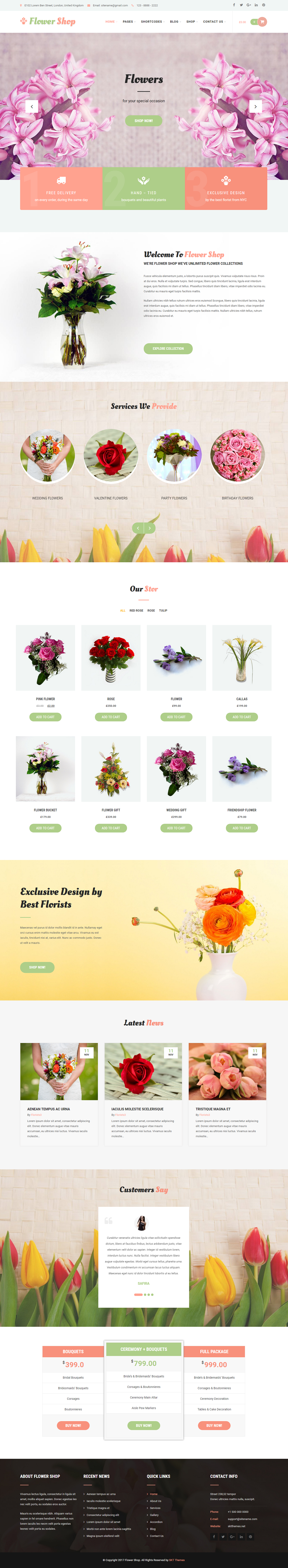 Entry 182337 in Florist WordPress theme by SKT Themes