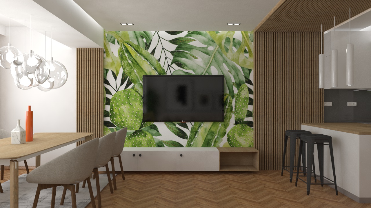 Entry 192893 in Living Room and Kitchen Design by MladMa