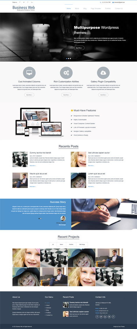 Entry 182730 in BizWeb Creative WordPress Theme by Grace Themes