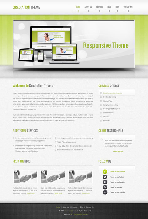 Entry 182682 in Premium WordPress theme by SKT Themes