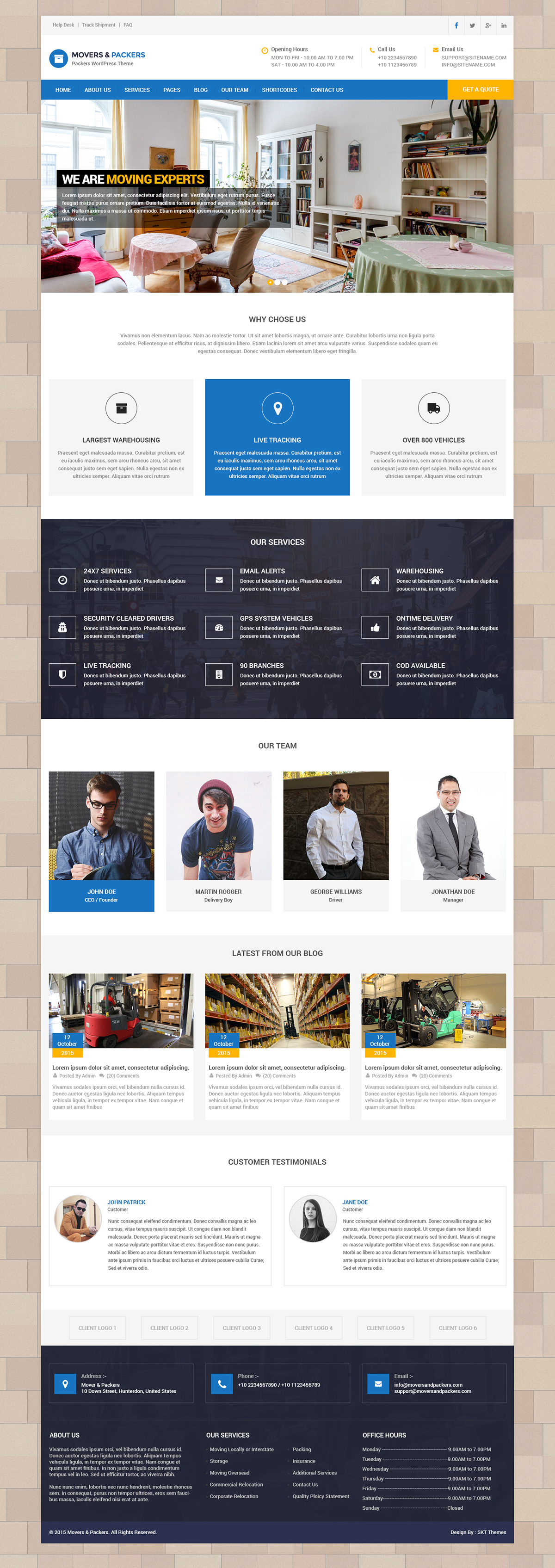 Entry 182548 in Movers & Packers WordPress Theme by SKT Themes