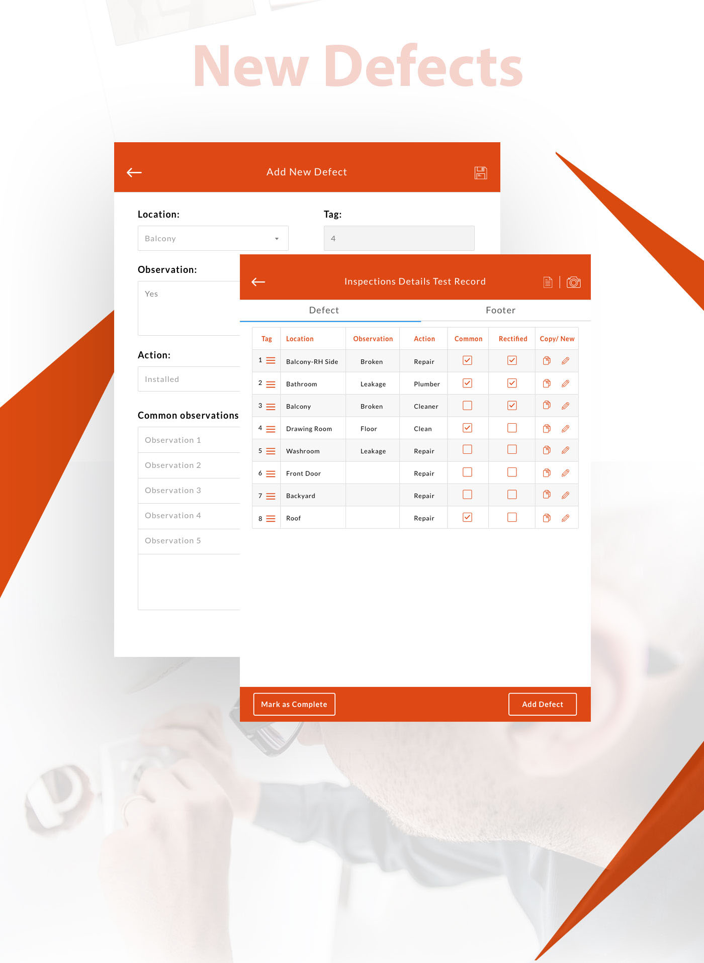 Entry 155641 in Handovers - Onsite Inspection App by Root Info Solutions