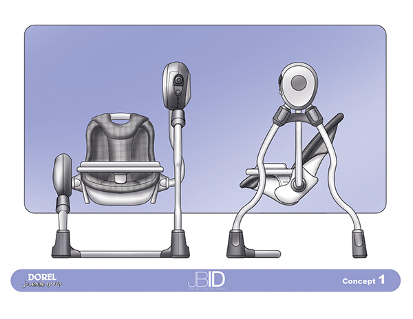 Entry 187076 in Dorel Juvenile Group Baby Swing Renderings by Joel Bell Industrial Design