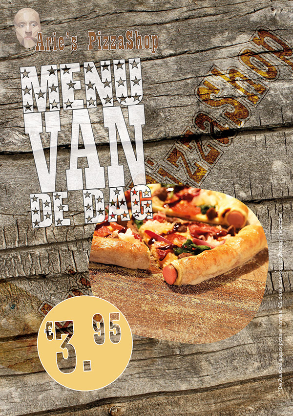 Entry 90242 in Menu Card: Arie&#39;s PizzaShop by Dutch Lion Amsterdam