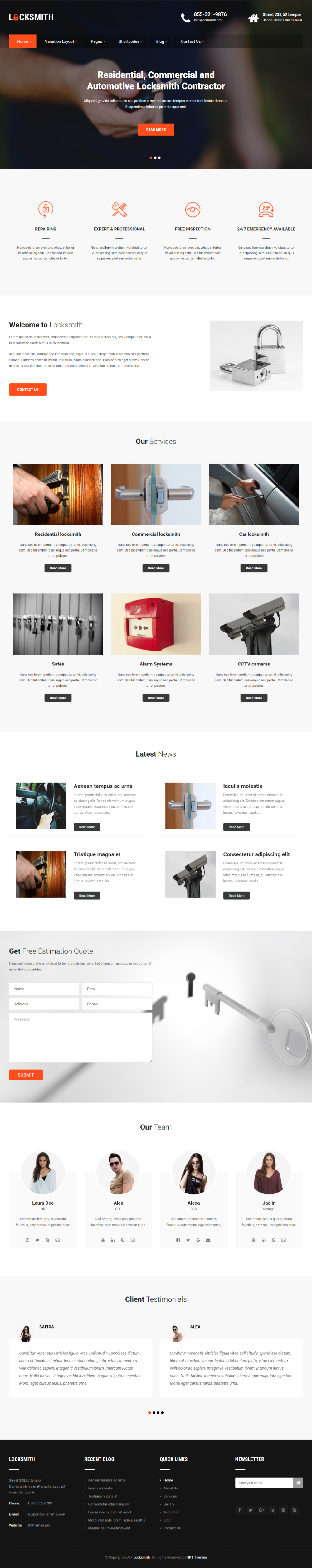 Entry 182303 in Locksmith WordPress theme by SKT Themes