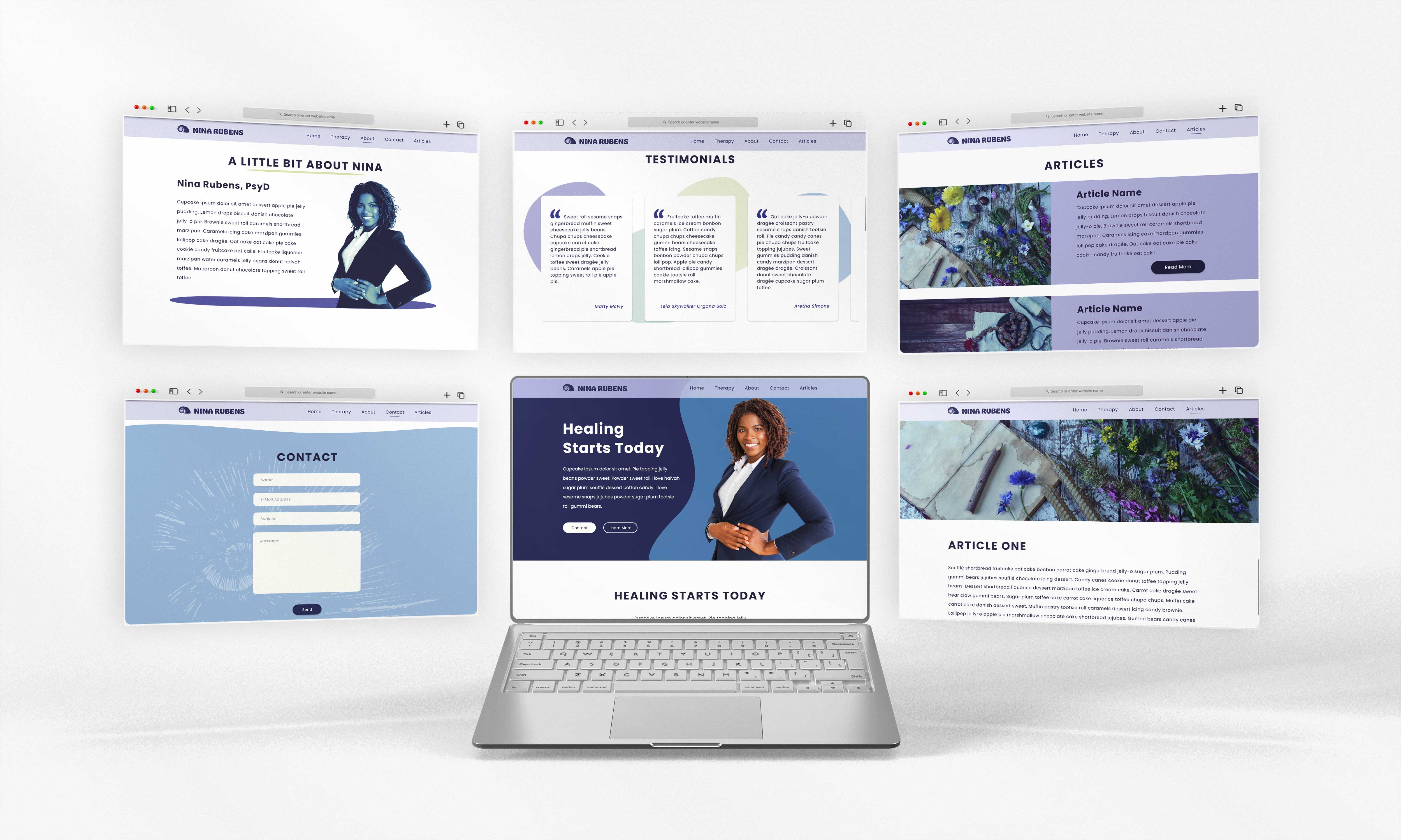 Entry 268268 in Website Design with Adobe XD by Linushka Design