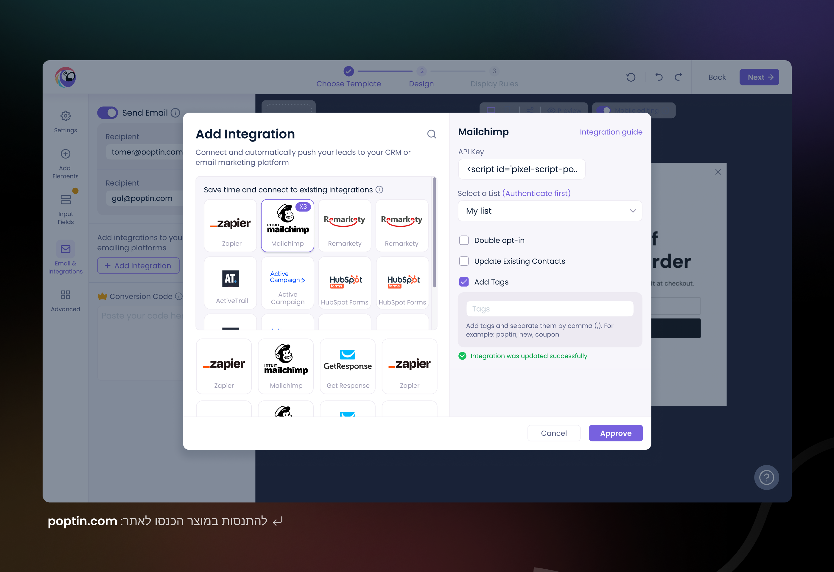 Entry 343282 in Poptin by אבי וואל - עיצוב UX UI