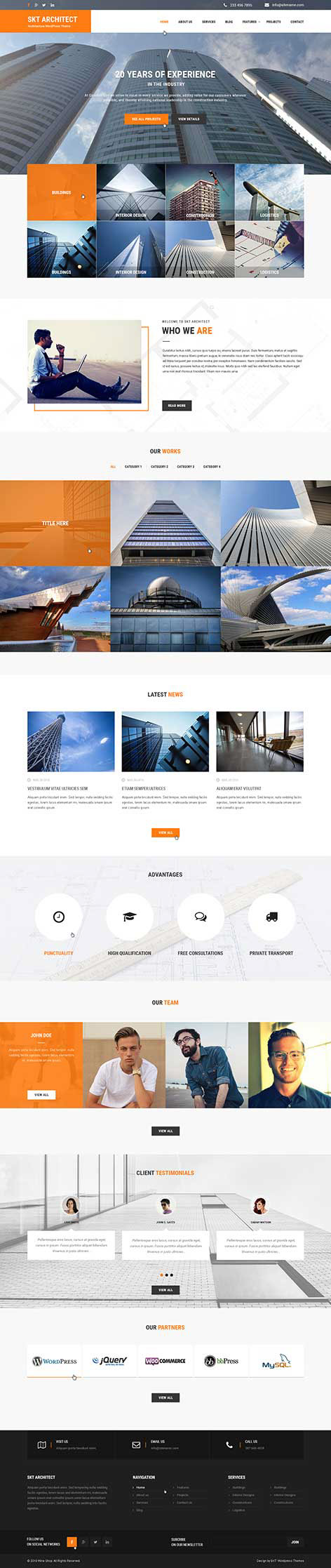 Entry 182531 in Architect WordPress theme by SKT Themes