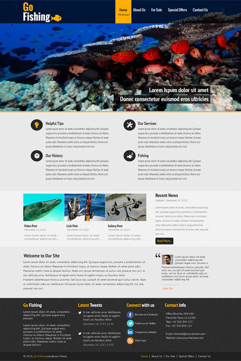 Entry 182456 in Fishing WordPress theme by SKT Themes