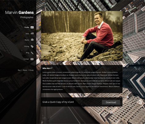 Entry 182626 in Marvin Photographer Wordpress Theme by SKT Themes