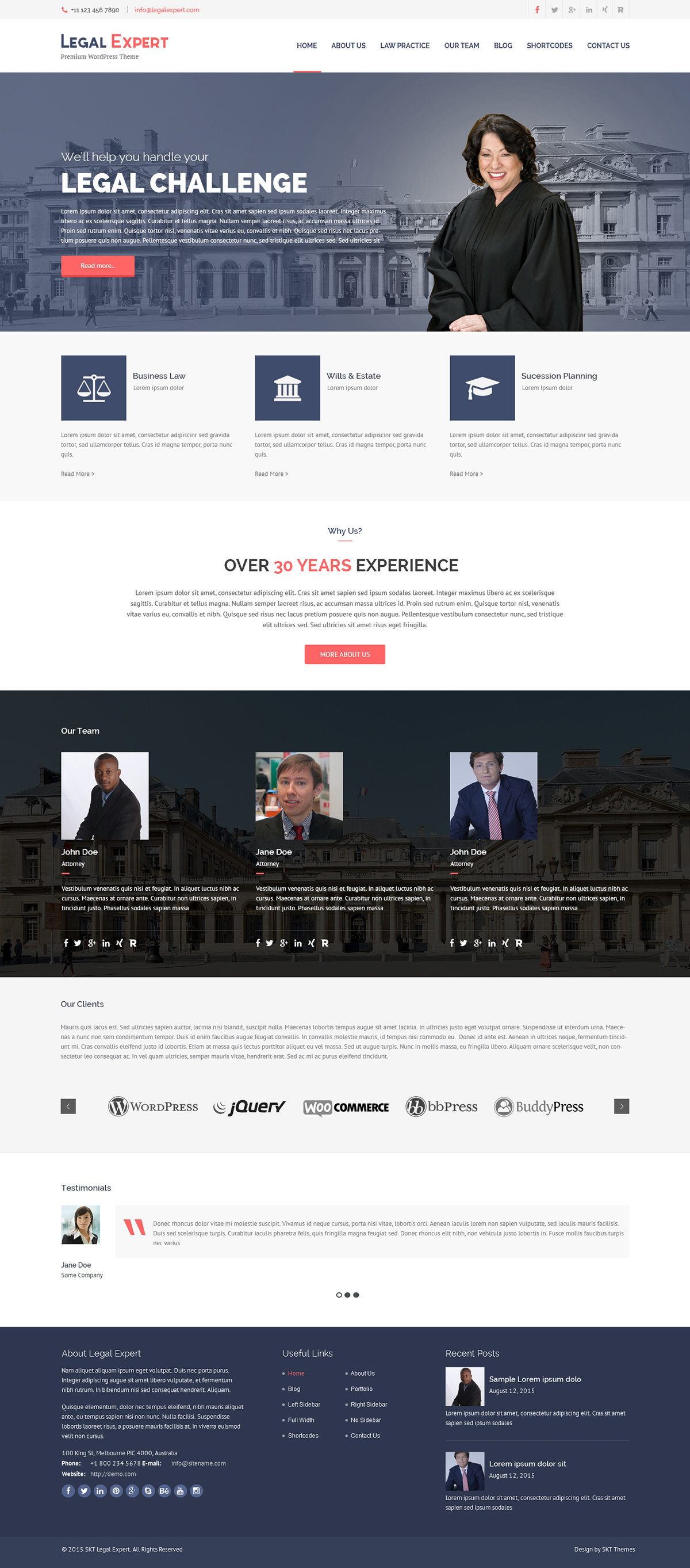 Entry 182598 in Lawyer-Legal Expert WordPress Theme by SKT Themes