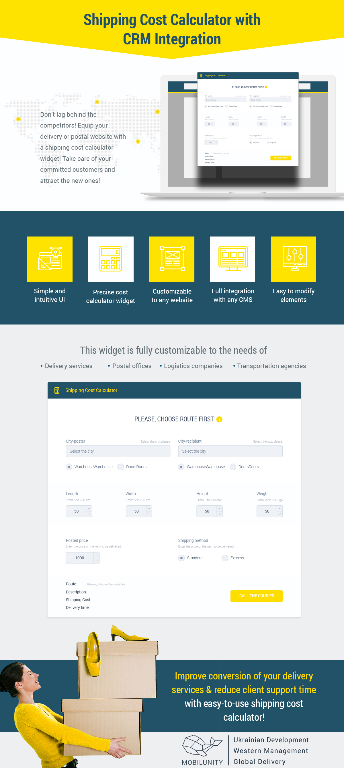Entry 118732 in Postal Shipping Calculator Design by Mobilunity