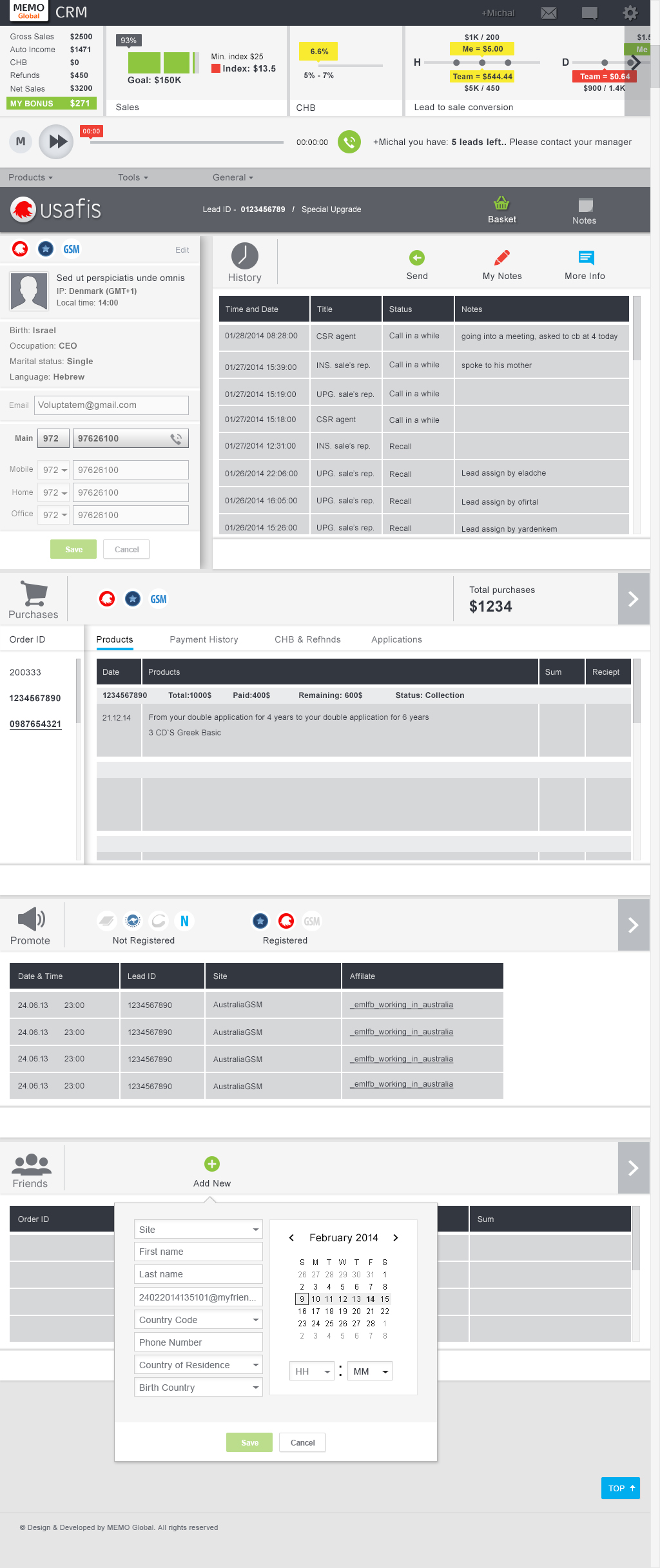 Entry 231913 in CRM UI by מיכל אריאל