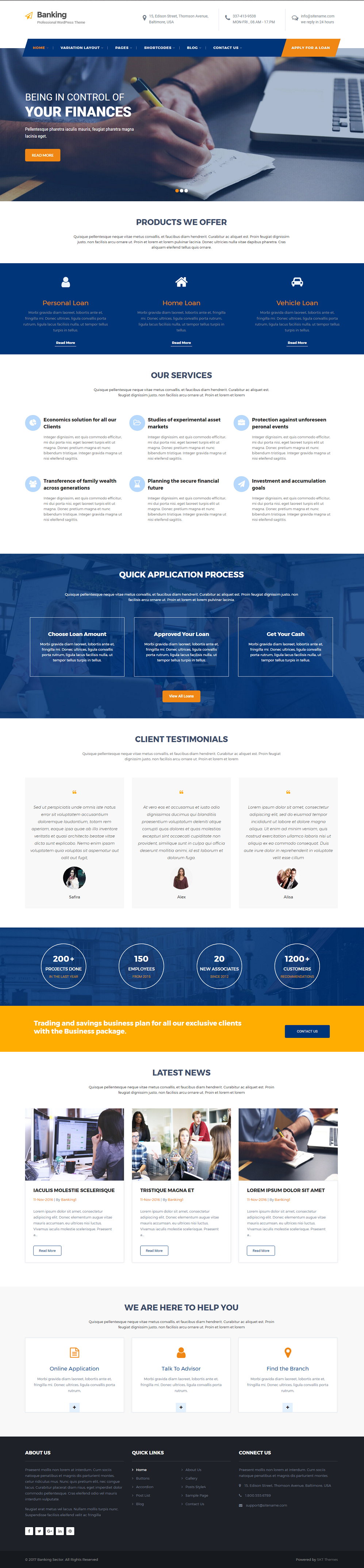 Entry 182340 in Banking WordPress theme by SKT Themes