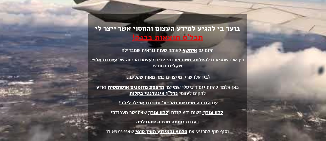 Entry 190333 in PORTFOLIO-דפי נחיתה לדוגמא by LeverageM