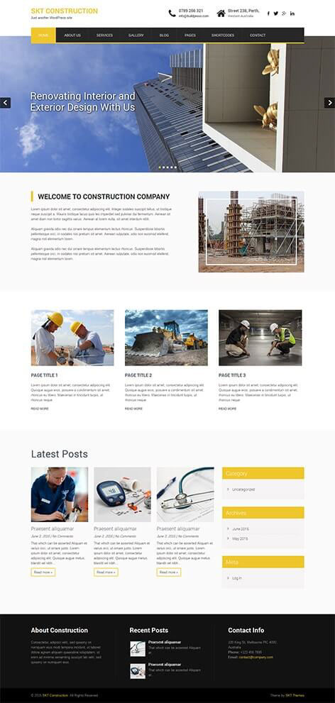 Entry 182404 in SKT Construction Lite by SKT Themes