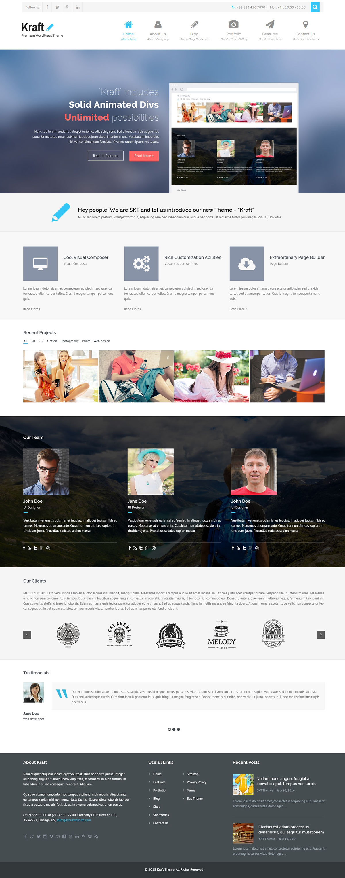Entry 182610 in Kraft- Premium WordPress Theme by SKT Themes