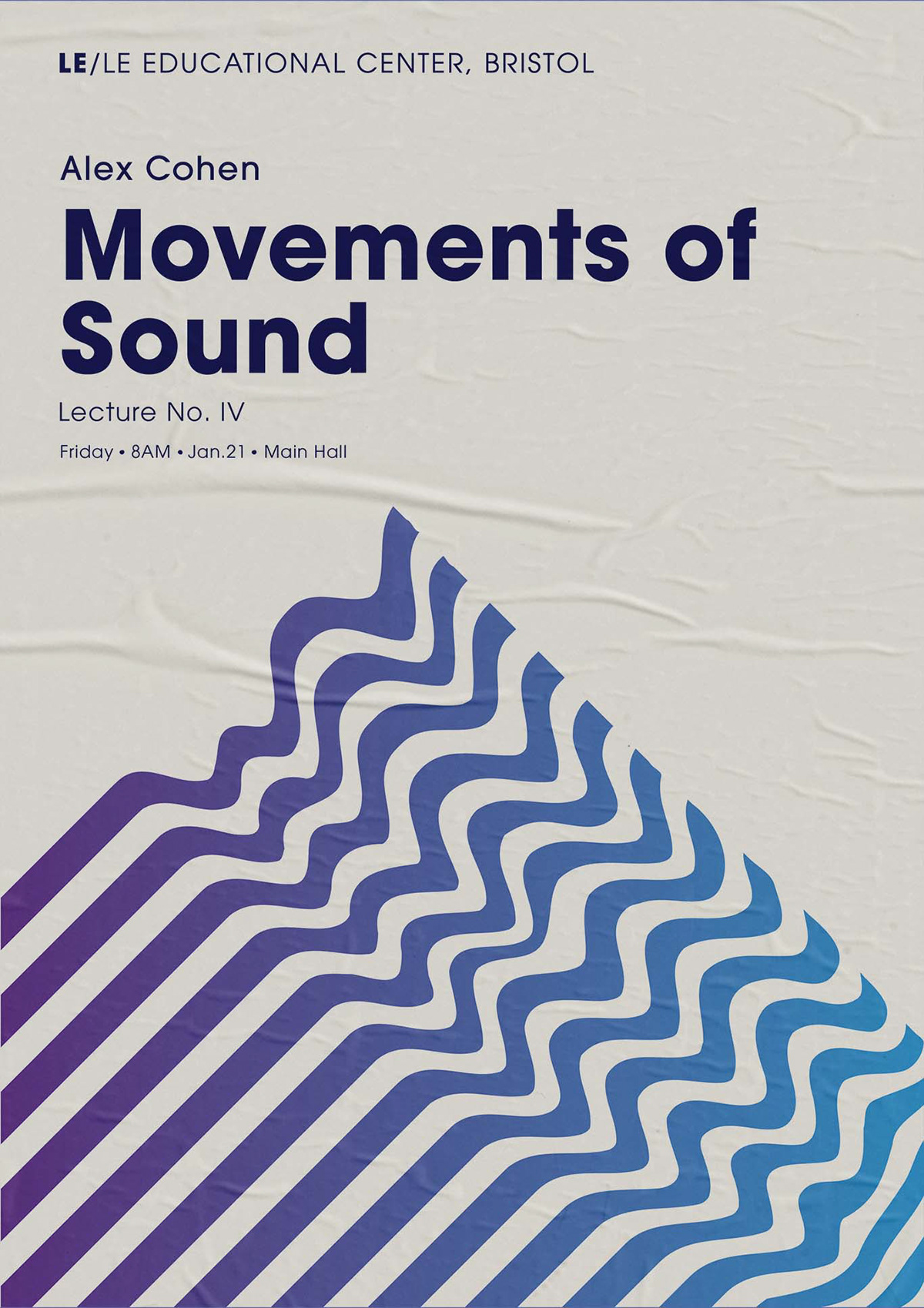 Entry 268212 in Movements of Sound minimalist poster design by Linushka Design