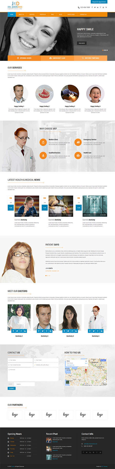 Entry 182472 in Dentist WordPress theme by SKT Themes
