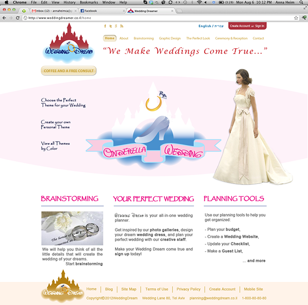 Entry 265239 in Wedding Dream Website by Anna Heim Graphic Design