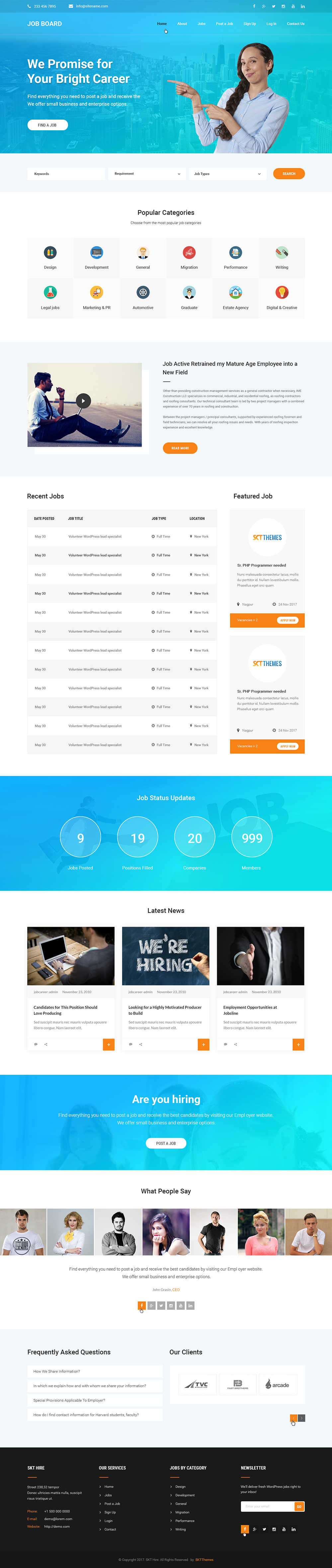 Entry 182286 in Job Portal WordPress theme by SKT Themes