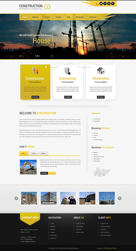 Entry 182646 in Construction WordPress theme by SKT Themes