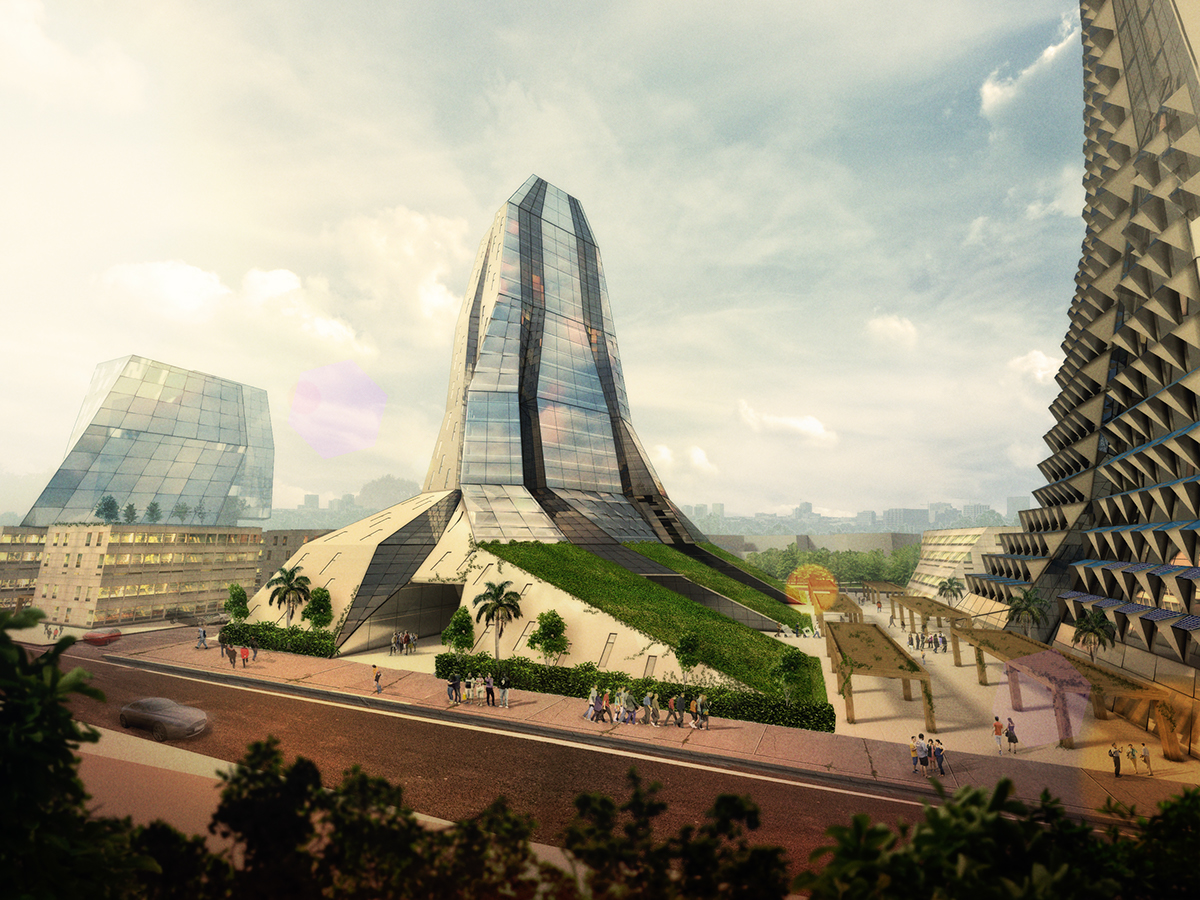 Entry 146550 in High-rise sustainable mixed use district. by KLOOM STUDIO