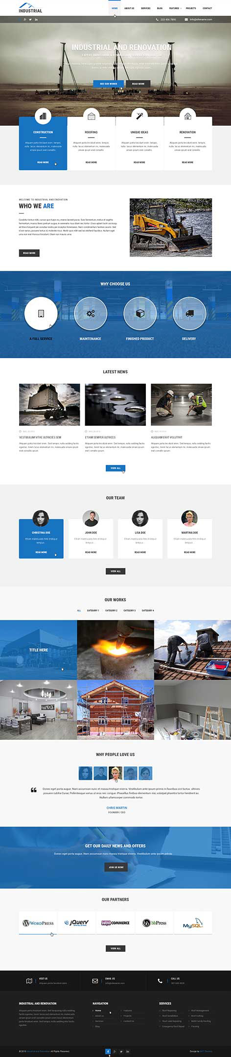 Entry 182489 in Industrial and Renovation WordPress theme by SKT Themes