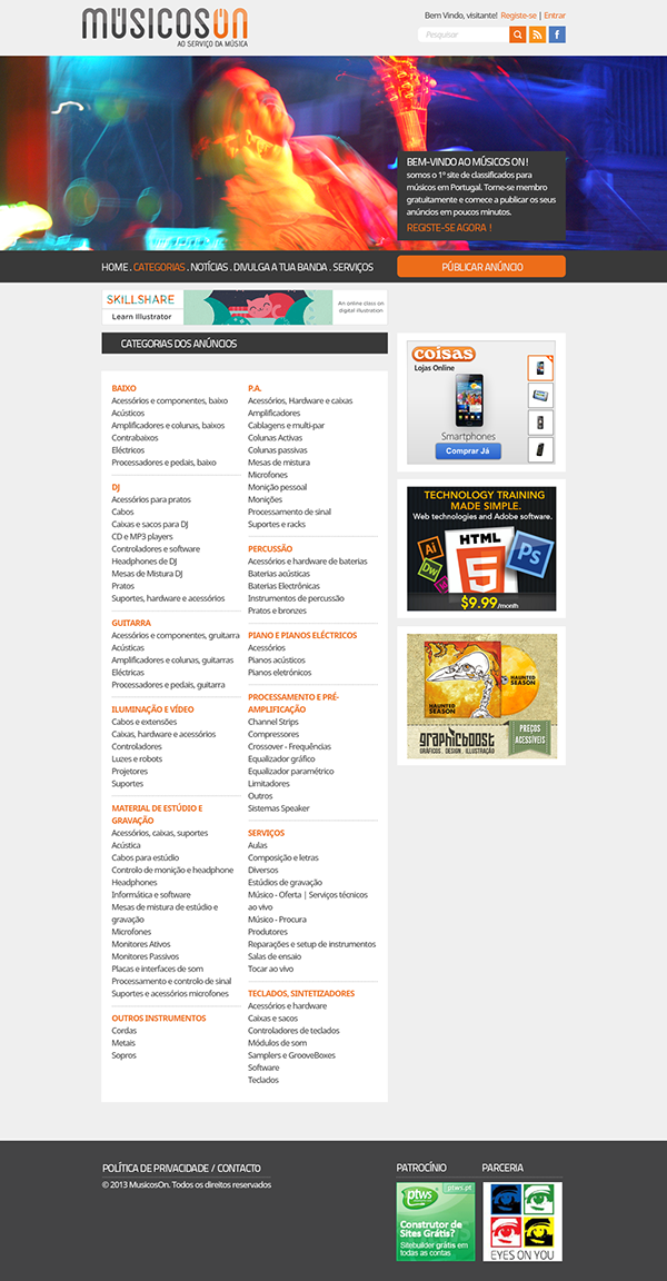 Entry 99447 in Músicos On - Online Music Services by Graphic Boost