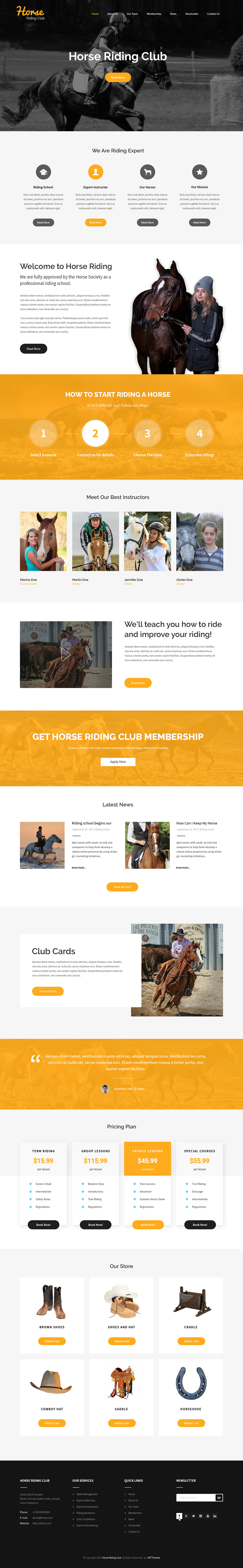 Entry 182262 in Equestrian WordPress theme by SKT Themes