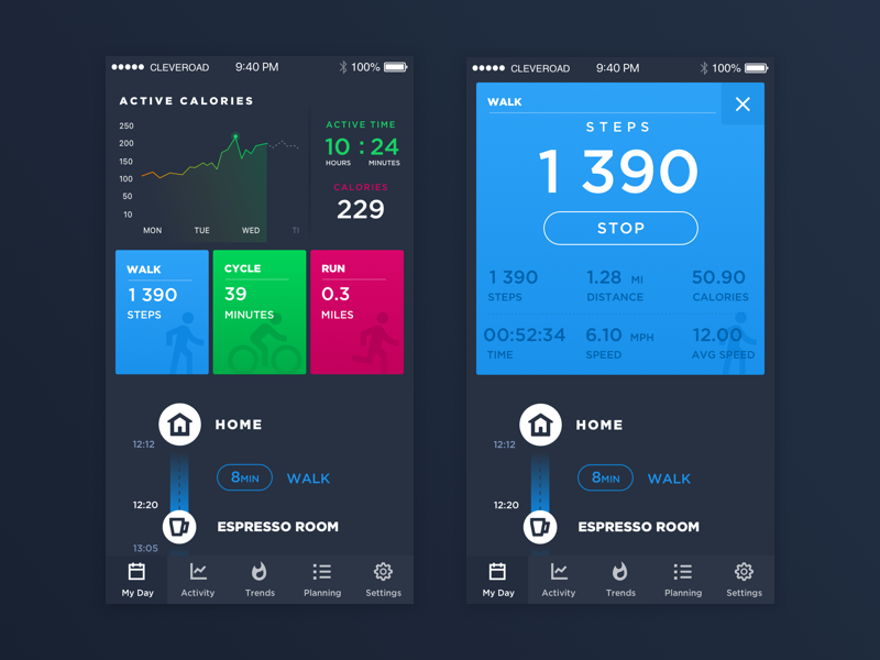 Entry 134050 in Fitness Tracker Concept by Cleveroad US