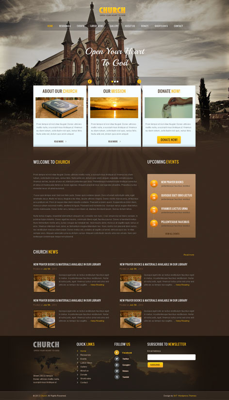 Entry 182652 in Religious church wordpress theme by SKT Themes