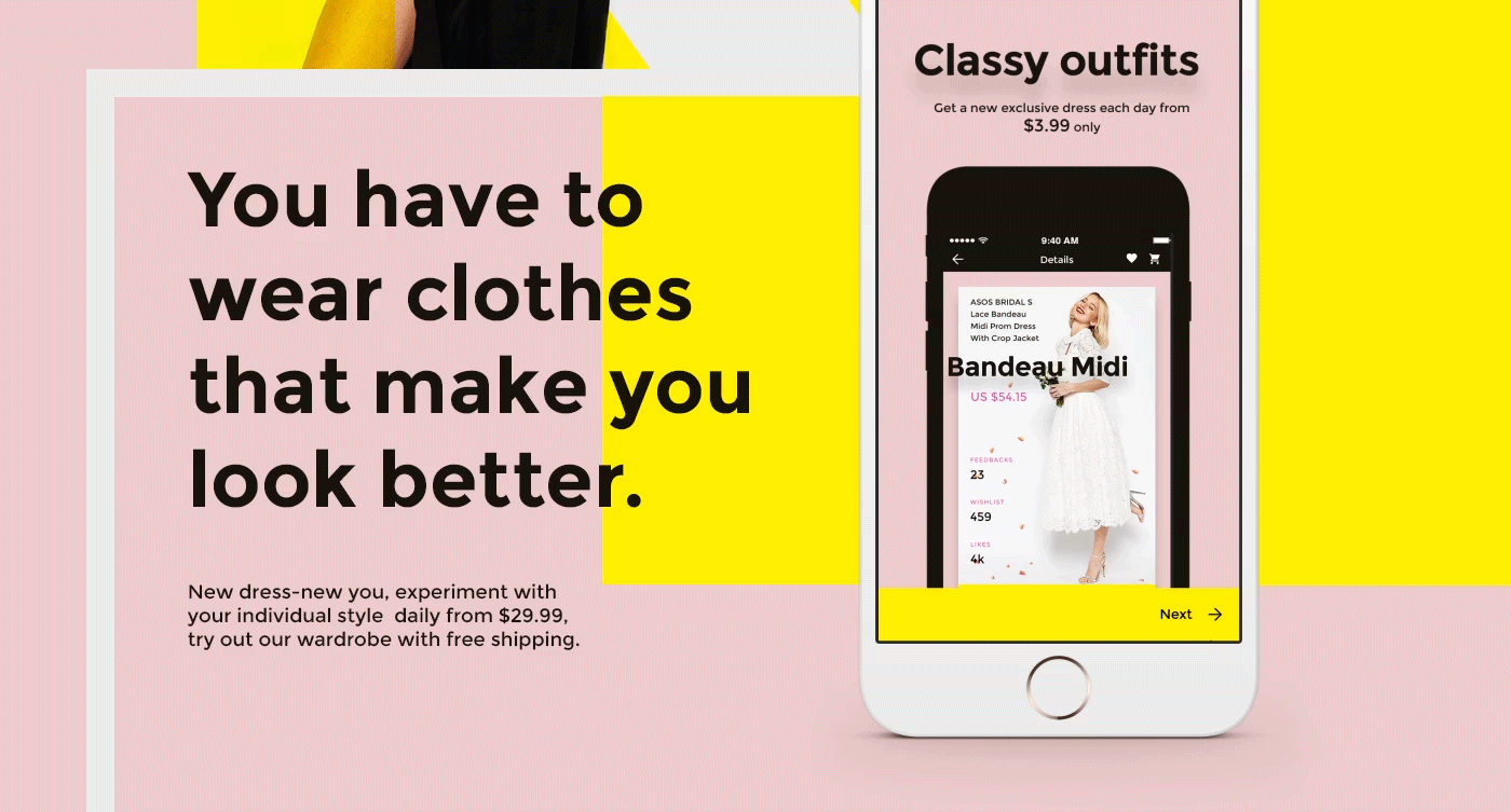 Entry 80795 in Re/dress. E-commerce mobile app for dress lovers by SteelKiwi Inc.
