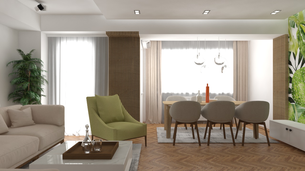 Entry 192890 in Living Room and Kitchen Design by MladMa
