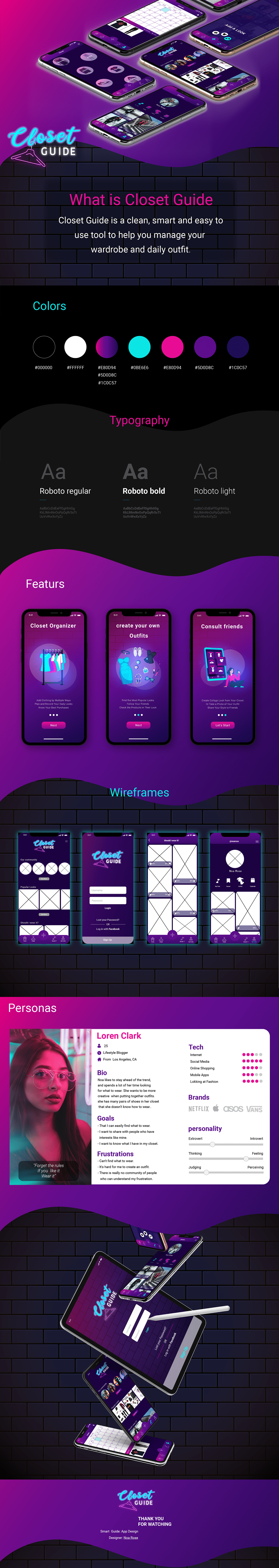 Entry 264403 in Closet Guide- App Design- XD by Opal Black Rose