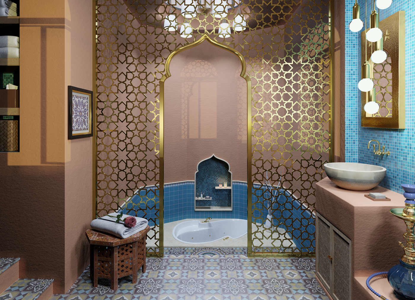 Entry 193363 in Moroccan style bathroom by Archemist