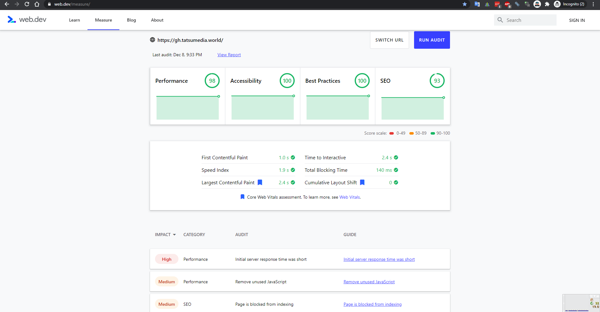 Entry 249227 in Core Web Vitals by TMW