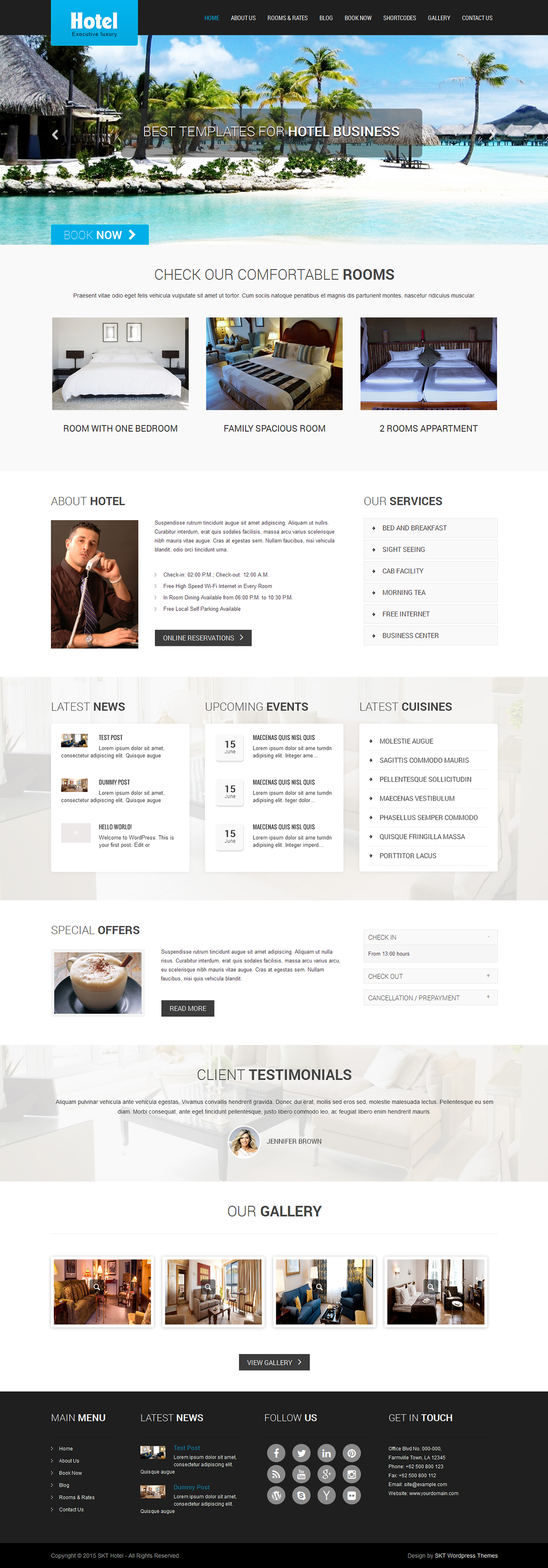 Entry 182593 in Hotel WordPress Theme by SKT Themes